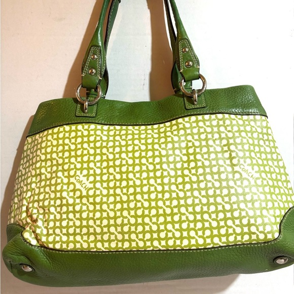 Coach vintage CC signature print canvas satchel handbag - Picture 2 of 9